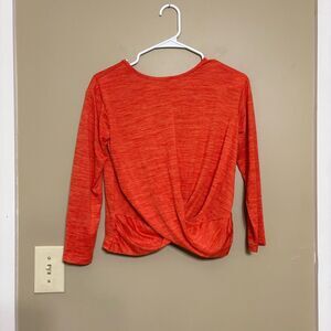 Xersion Girls Long Sleeve Twist Front Long Sleeve Athletic Shirt Medium